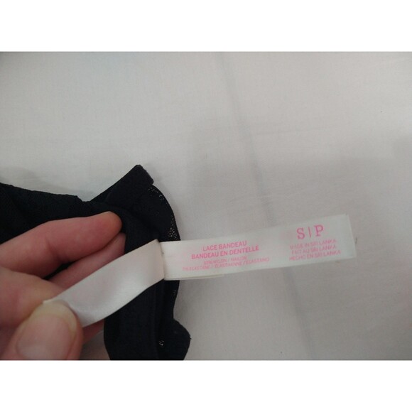 Lot of 2 PINK by Victoria's Secret Size S/P Padded Bra and No Pad Bralette Black - Picture 4 of 15